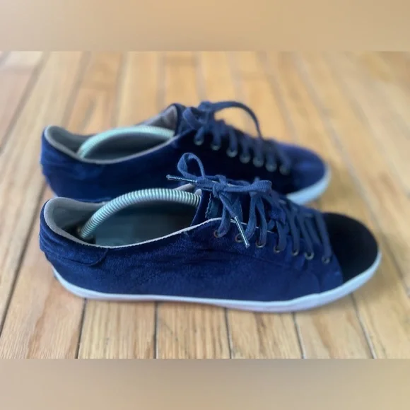 Cole Haan Grand Cross Court Sneakers Shoes Women’s 10 Blue Velvet Casual preppy - Picture 2 of 9